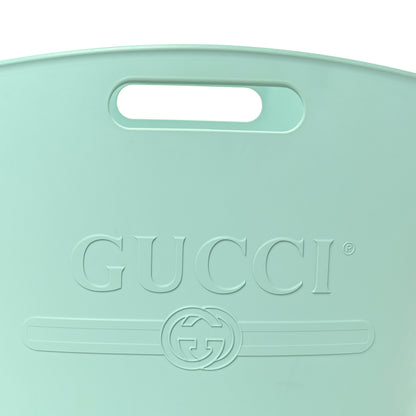 Gucci Rubber Oversized Logo Tote Teal 6 of 8