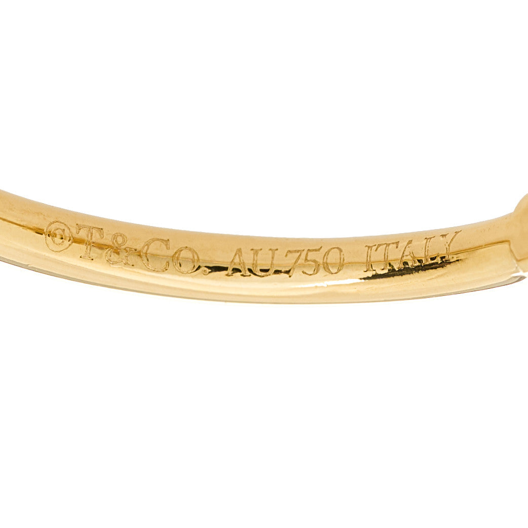 Tiffany 18K Yellow Gold Diamond T Wire Ring 52 6 4 of 5
