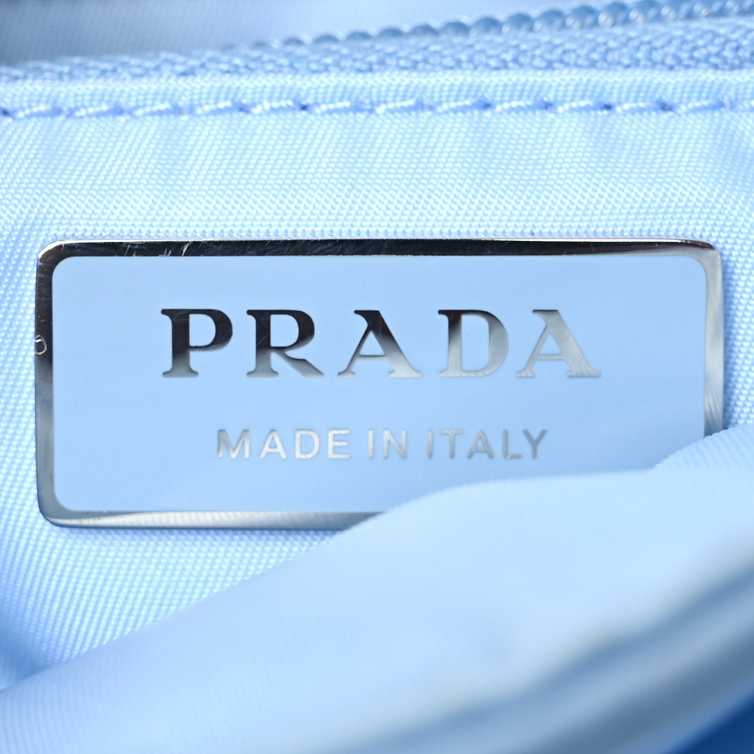 Prada Re-Nylon Vitello Padded Small Flap Shoulder Bag Celeste 6 of 13