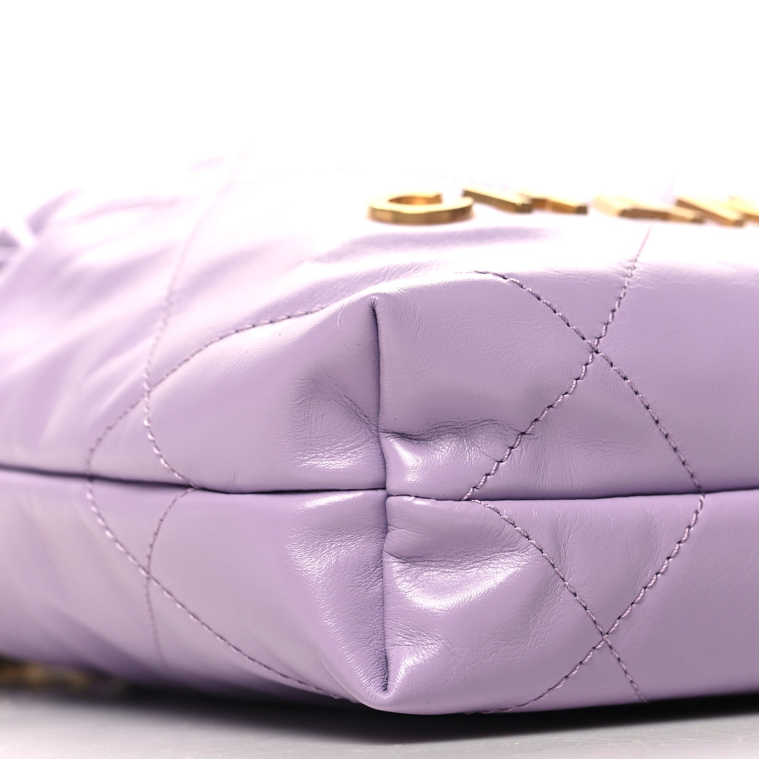 Chanel Shiny Calfskin Quilted Mini Chanel 22 Light Purple 9 of 11