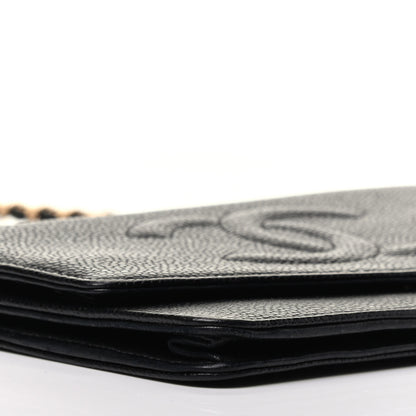 Chanel Caviar Timeless CC Wallet On Chain WOC Black 9 of 10