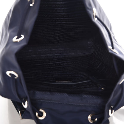 Prada Nylon Vela Saffiano Medium Cinch Backpack Baltico 5 of 7