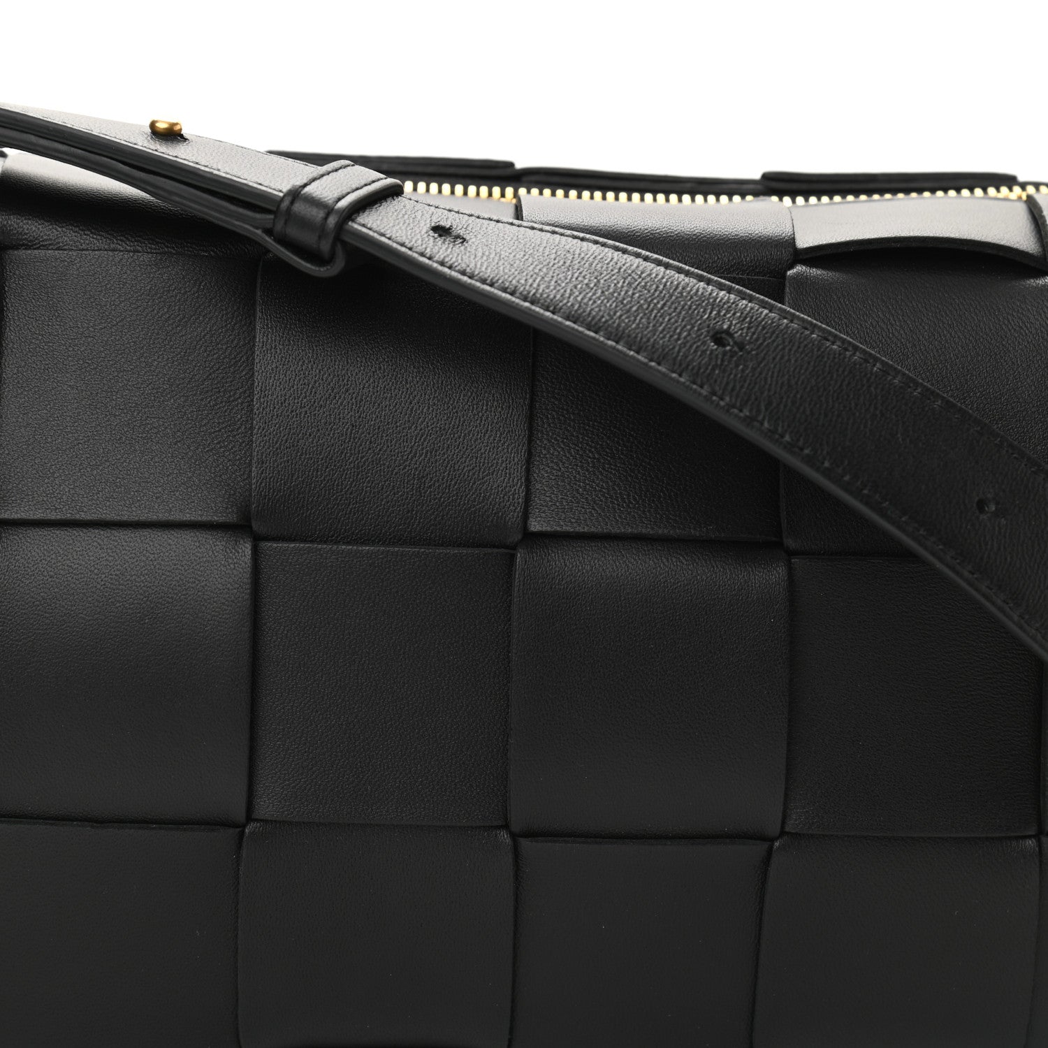 Bottega Veneta Lambskin Maxi Intrecciato Brick Cassette Bag Black 7 of 10