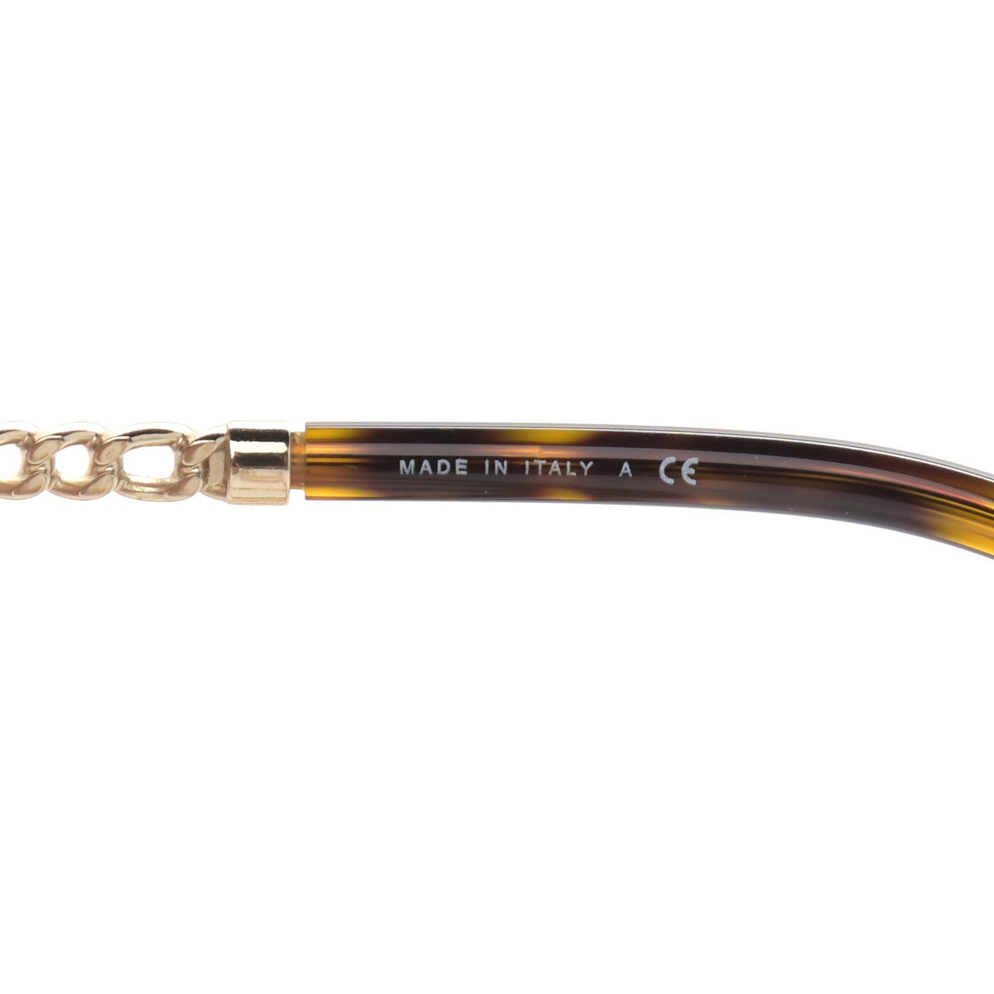 Metal Removable Chain Square Sunglasses 4244 Light Brown