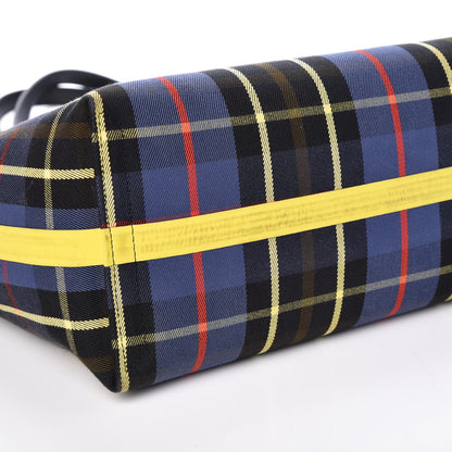 Burberry Vintage Check Medium The Giant Reversible Tote Racing Green Cobalt Blue 12 of 13