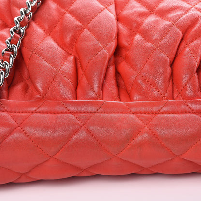 Chanel Washed Lambskin Quilted Large Chain Around Messenger Red 22 of 23