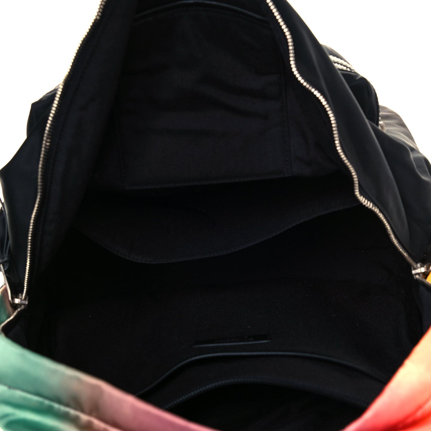 Canvas Satin Degrade City Backpack Black Multicolor