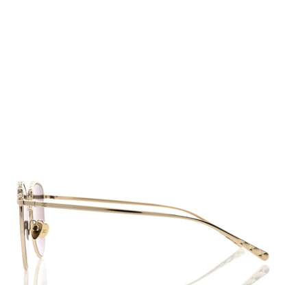 Chanel Metal Crystal Sunglasses 4258-B Gold 3 of 7