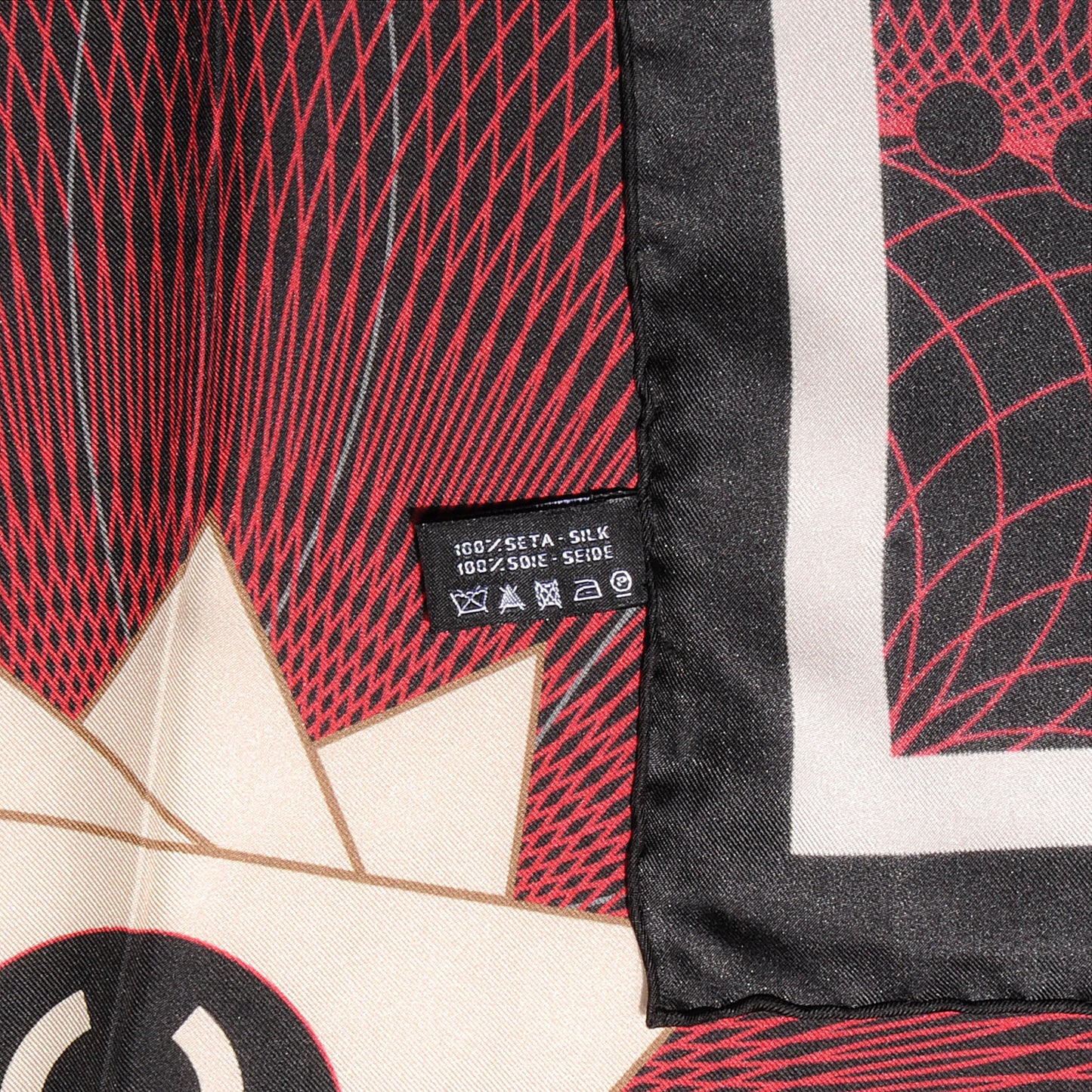 Silk Spiro Scarf Bordeaux