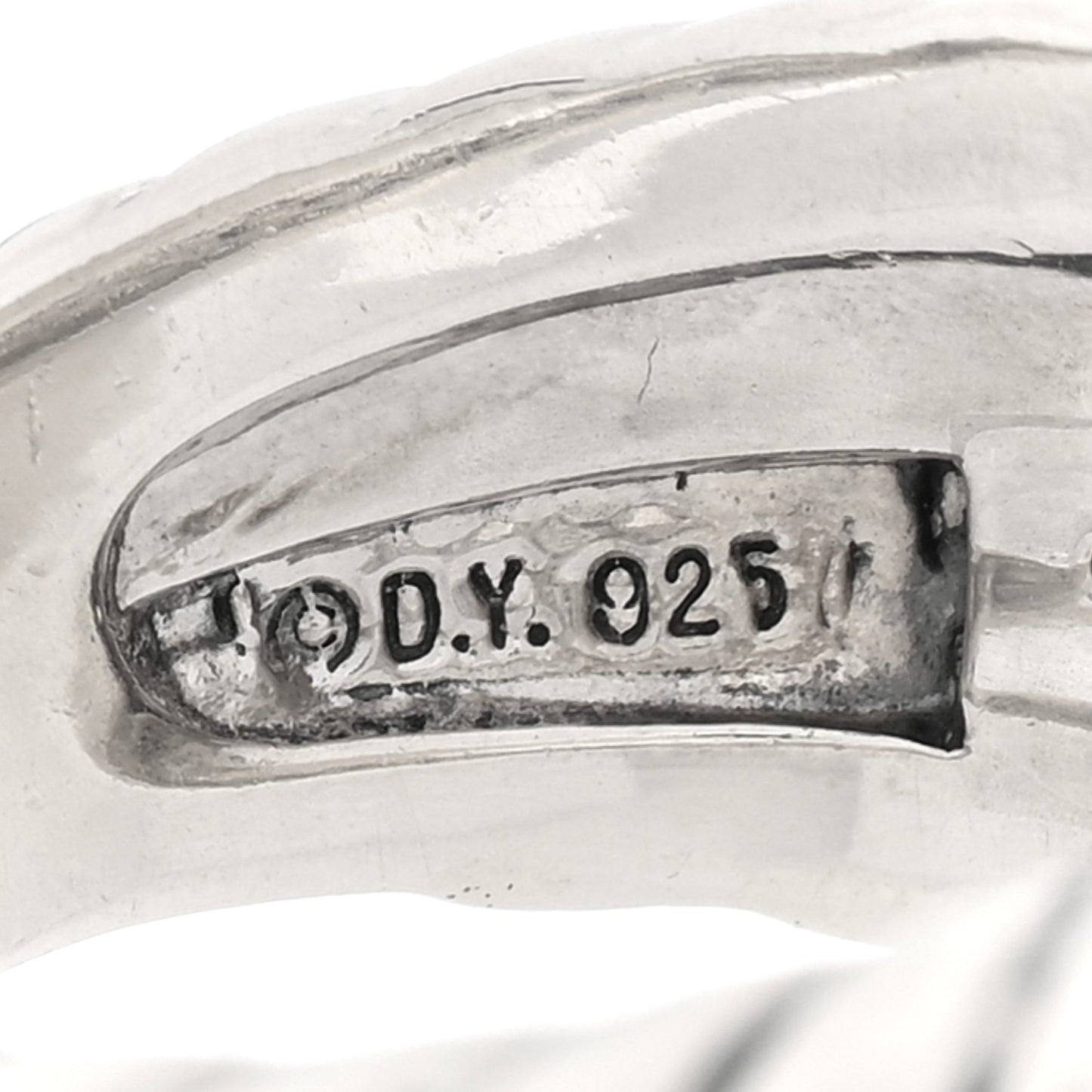 Sterling Silver Diamond Thoroughbred Cable Wrap Ring 54 7