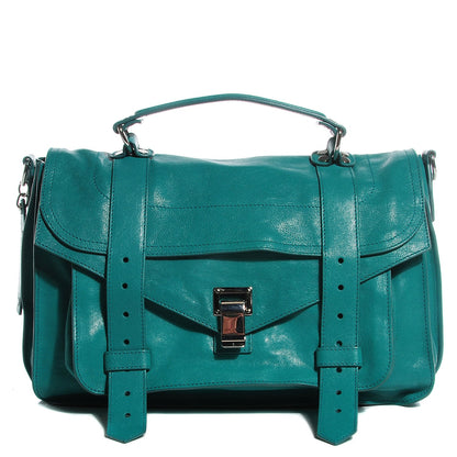 Proenza Schouler Lambskin Medium PS1 Satchel Teal 1 of 13