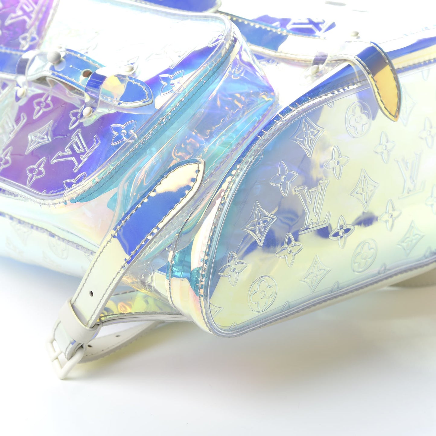 PVC Monogram Christopher Backpack GM Iridescent Prism