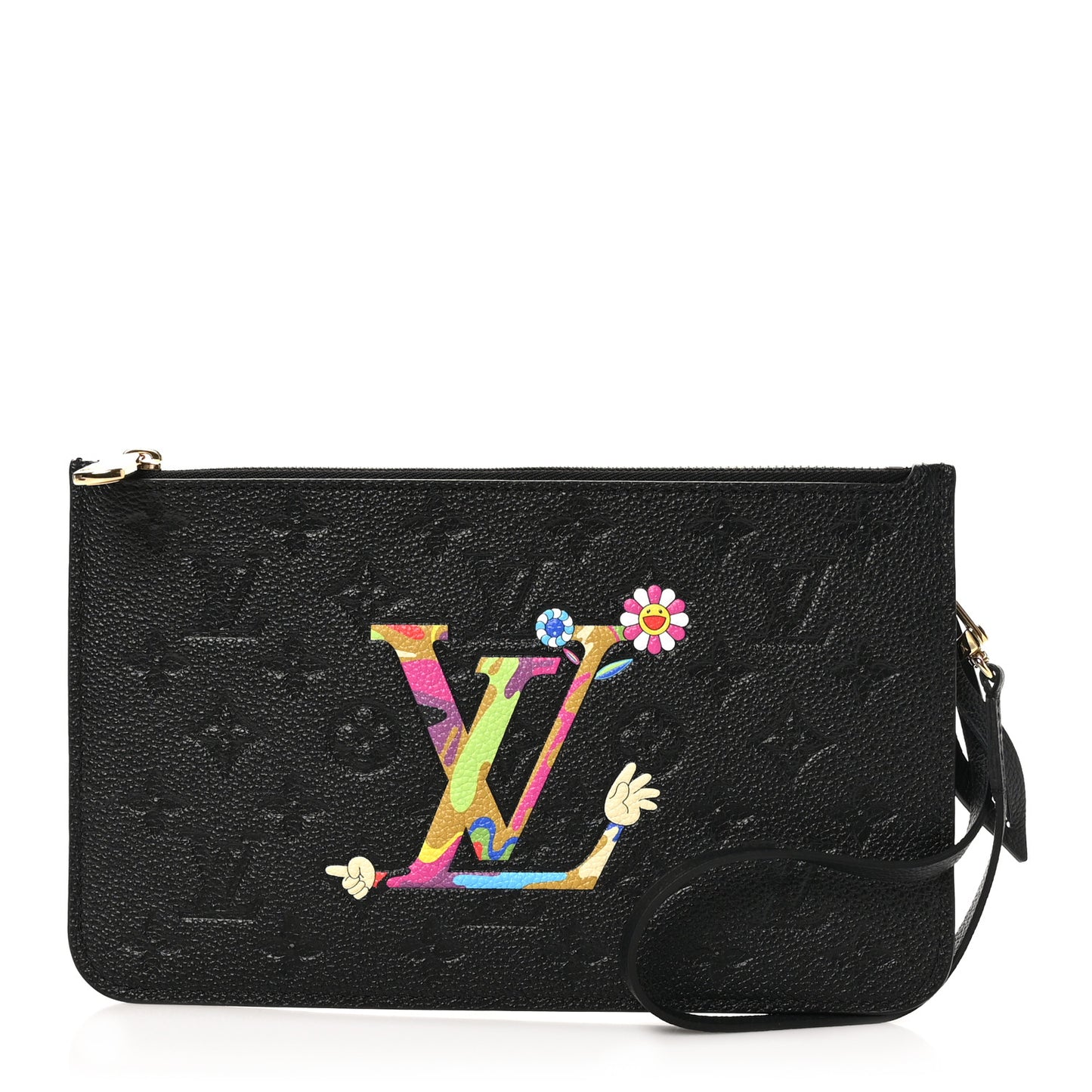 LV X TM Empreinte Flowers Neverfull MM Pochette Black