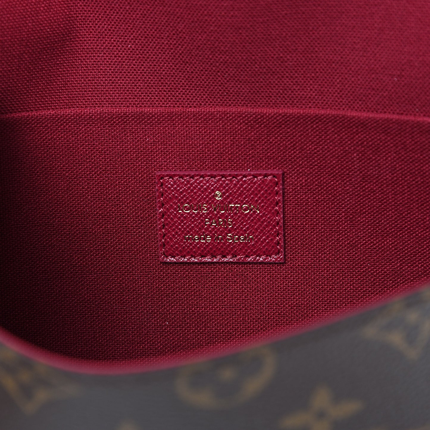 Monogram Pochette Felicie Chain Wallet Fuchsia