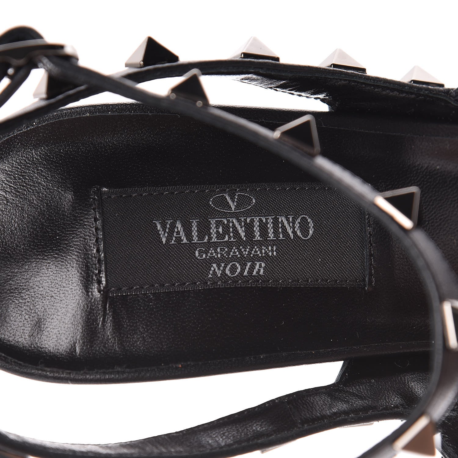 Valentino Garavani Calfskin Nappa Rockstud Ankle Strap 100mm Pumps 39.5 Black 6 of 12