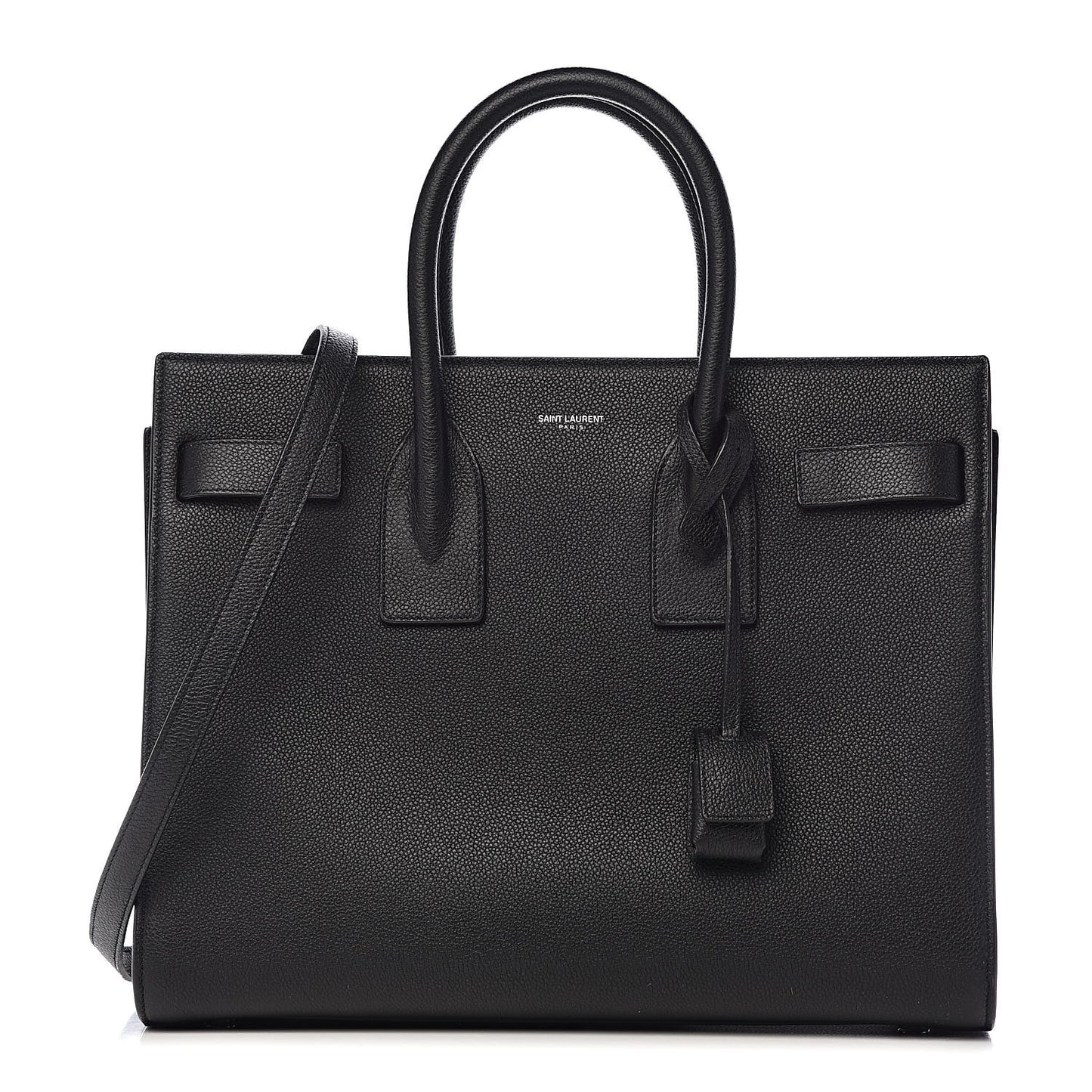 Grained Calfskin Small Sac De Jour Black