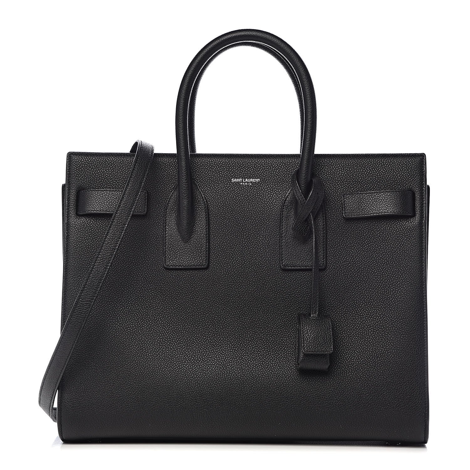 Saint Laurent Grained Calfskin Small Sac De Jour Black 1 of 11