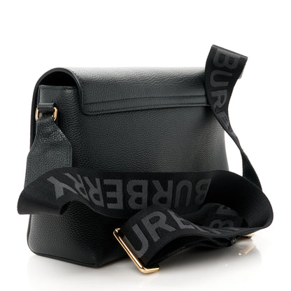 Burberry Grainy Calfskin Vintage Check Note Crossbody Bag Black 3 of 9