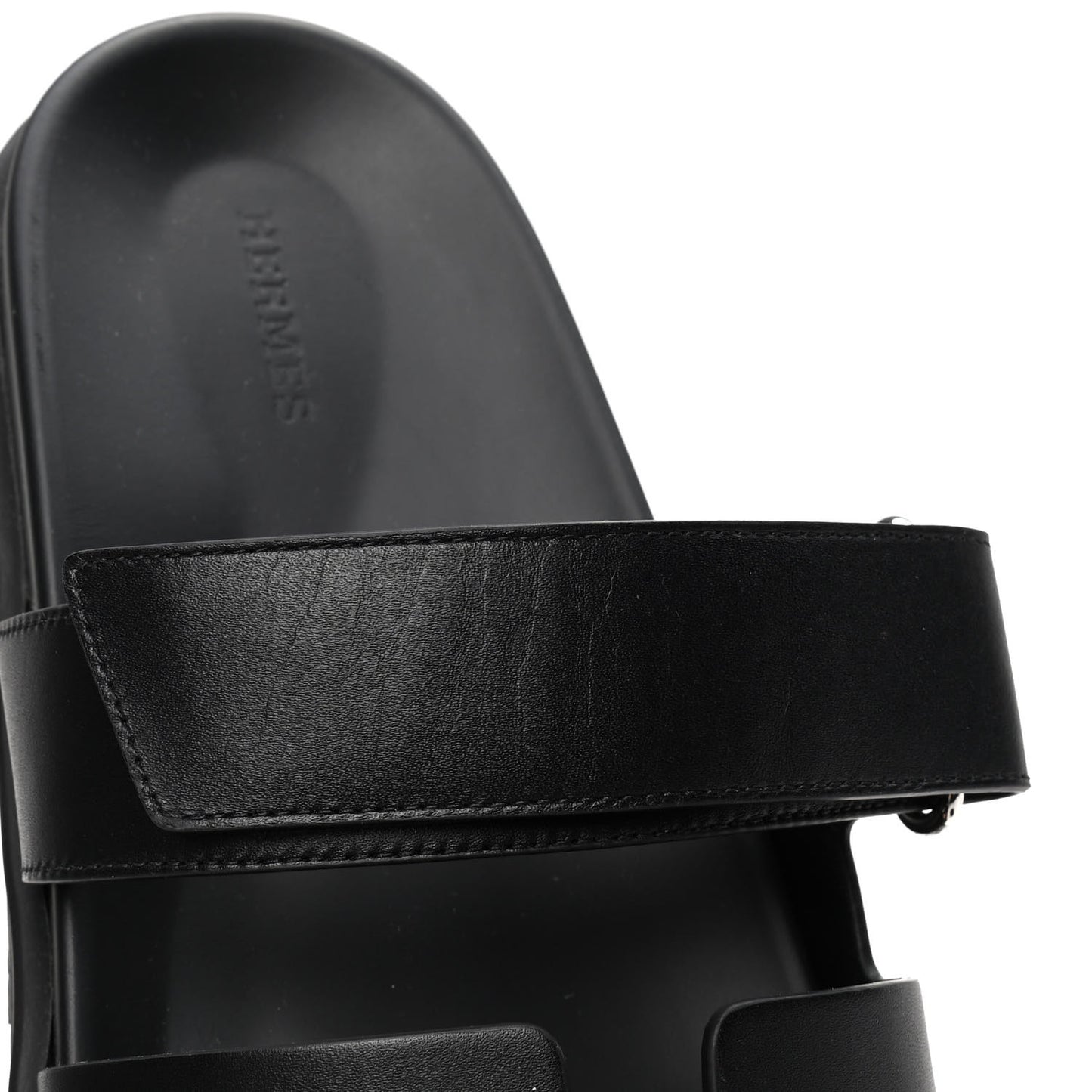 Calfskin Mens Chypre Sandals 44 Black