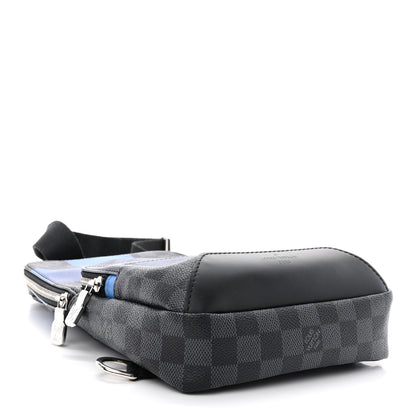 Louis Vuitton Damier Graphite Giant Avenue Sling Backpack Blue 4 of 10