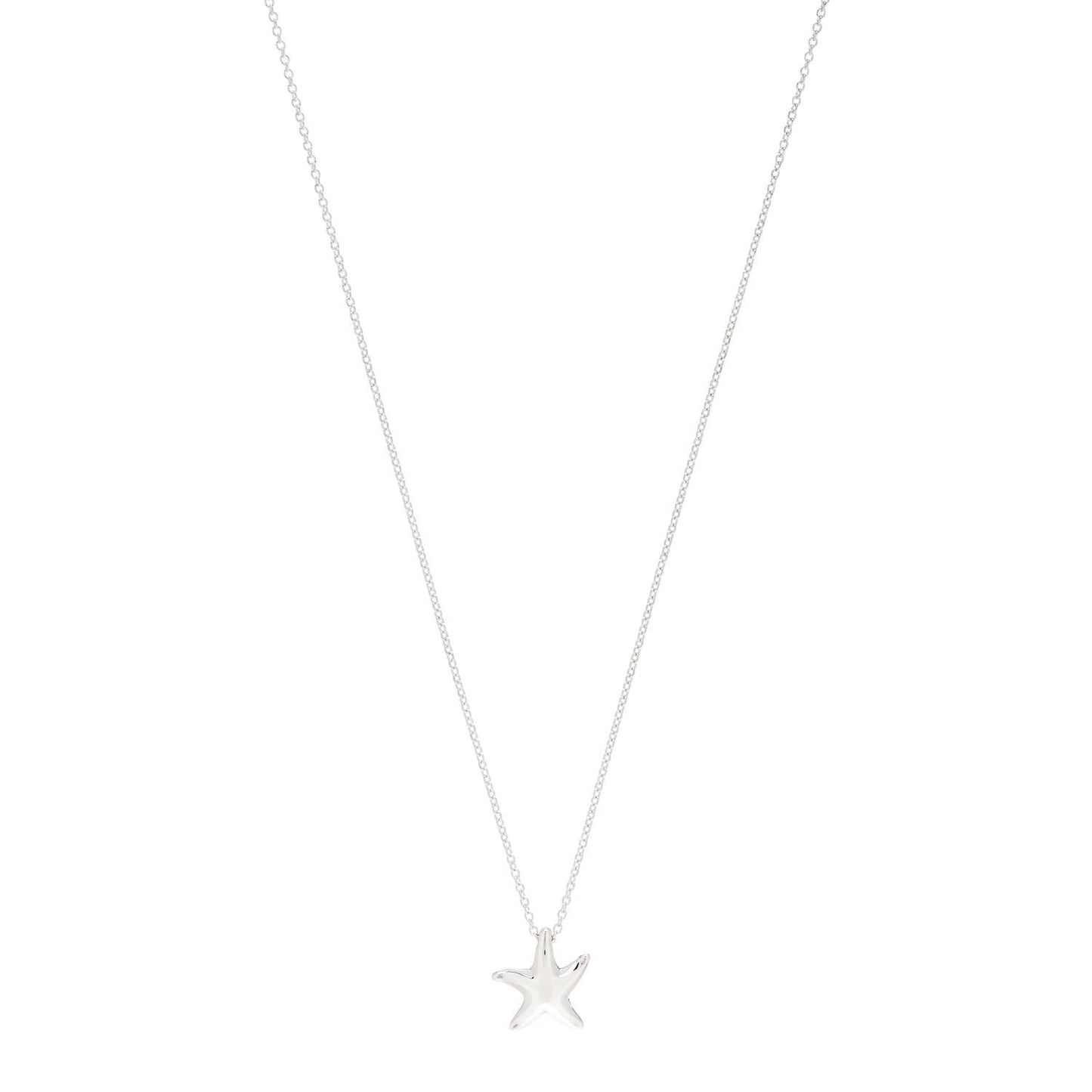 Sterling Silver 12mm Elsa Peretti Starfish Pendant Necklace