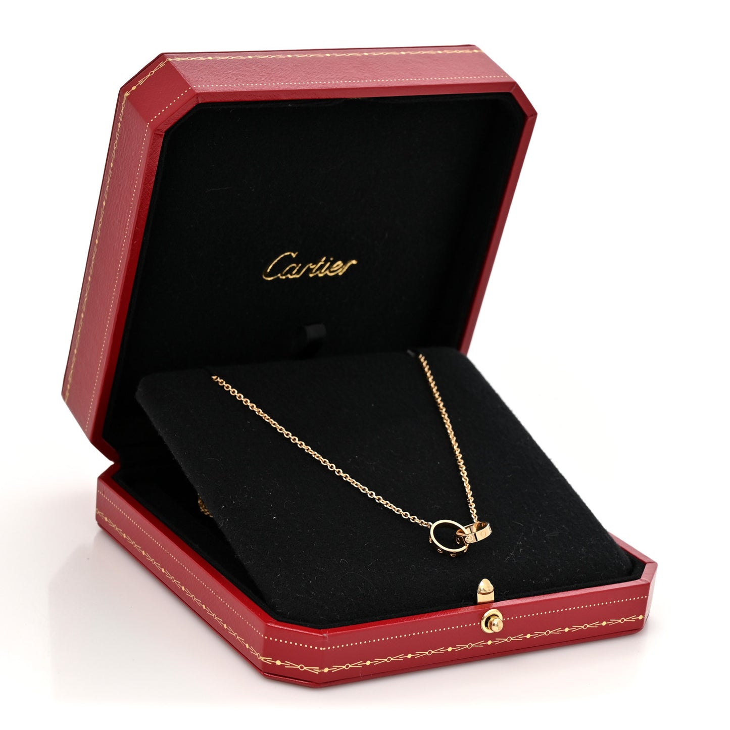 18K Yellow Gold Interlocking LOVE Necklace