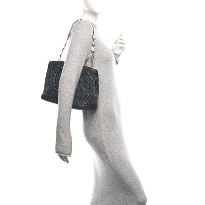Miu Miu Nappa Matelasse Swarovski Crystal Tote Black 2 of 9