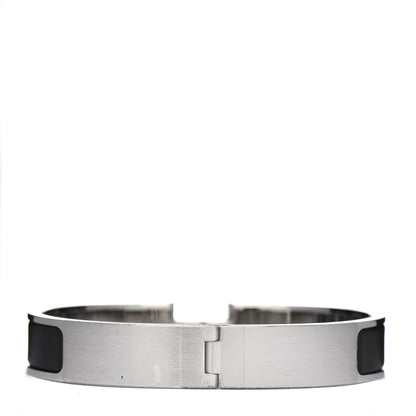 Hermes Matte Enamel Narrow Clic Clac HH Bracelet GM Black 2 of 4