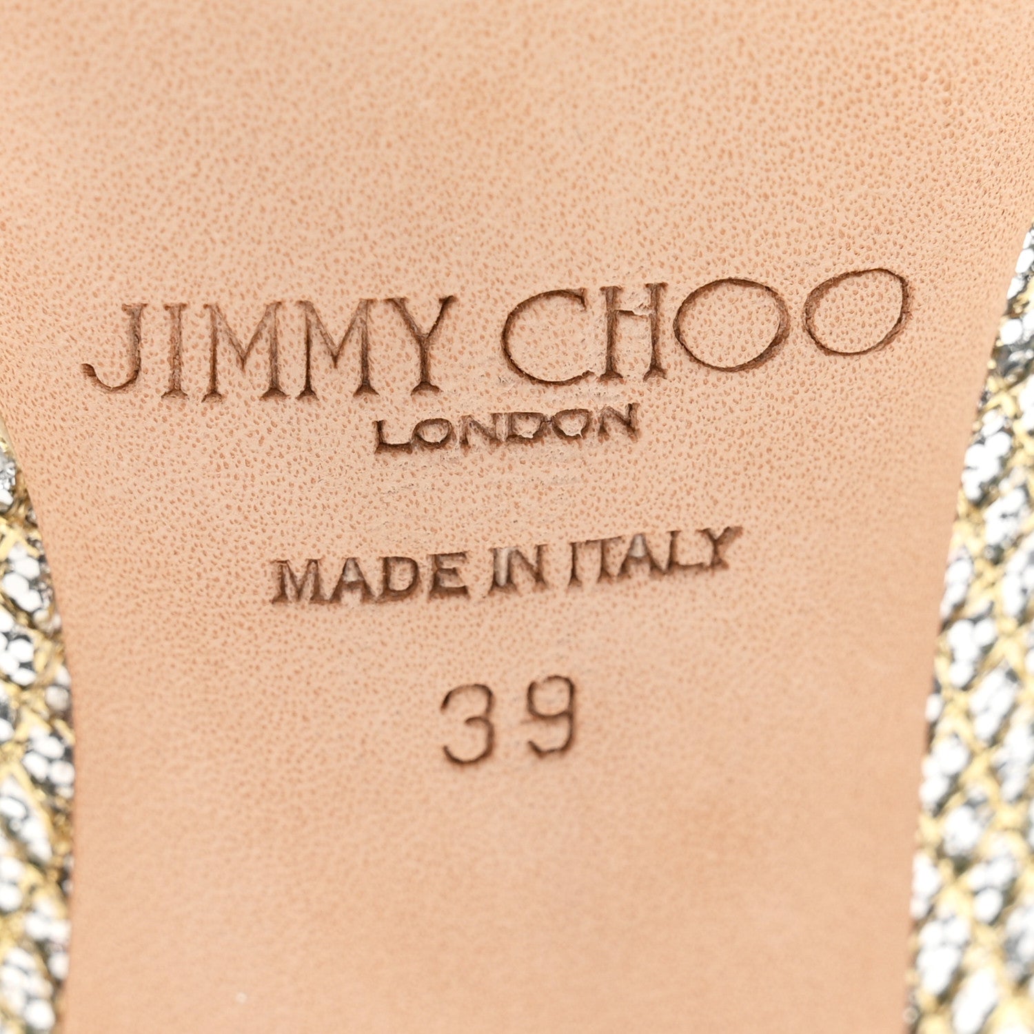 Jimmy Choo Lame Glitter Pointy Toe Romy 60 Pumps 39 Champagne 7 of 9
