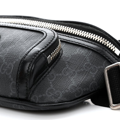 Gucci GG Supreme Monogram Textured Calfskin Retro Interlocking G Belt Bag Black 11 of 11