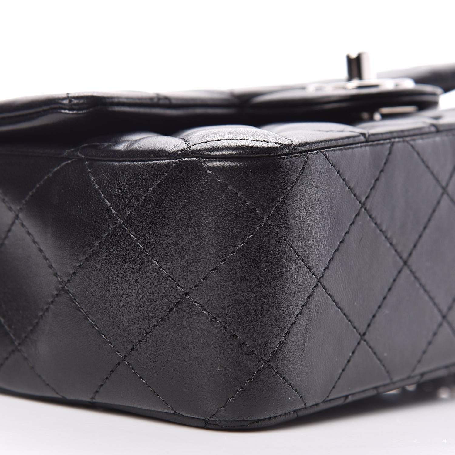 Chanel Lambskin Quilted Mini Rectangular Flap Black 11 of 13