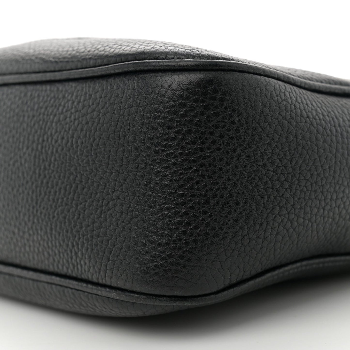 Pebbled Calfskin Small Soho Disco Bag Black
