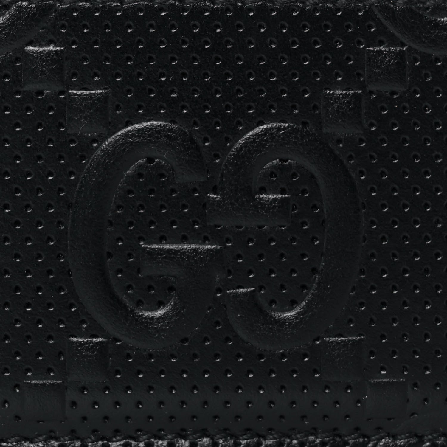 Gucci Calfskin GG Tennis Embossed Card Holder Black 7 of 8