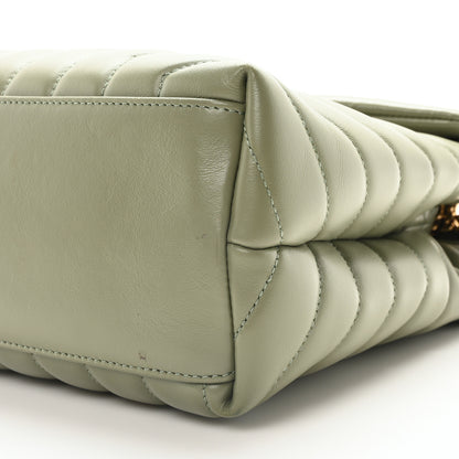 Saint Laurent Calfskin Y Quilted Monogram Medium Loulou Chain Satchel Light Sage 10 of 12