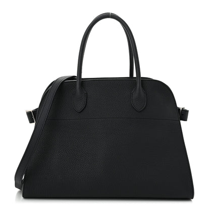 The Row Matte Grained Calfskin Soft Margaux 12 Dark Navy 1 of 9