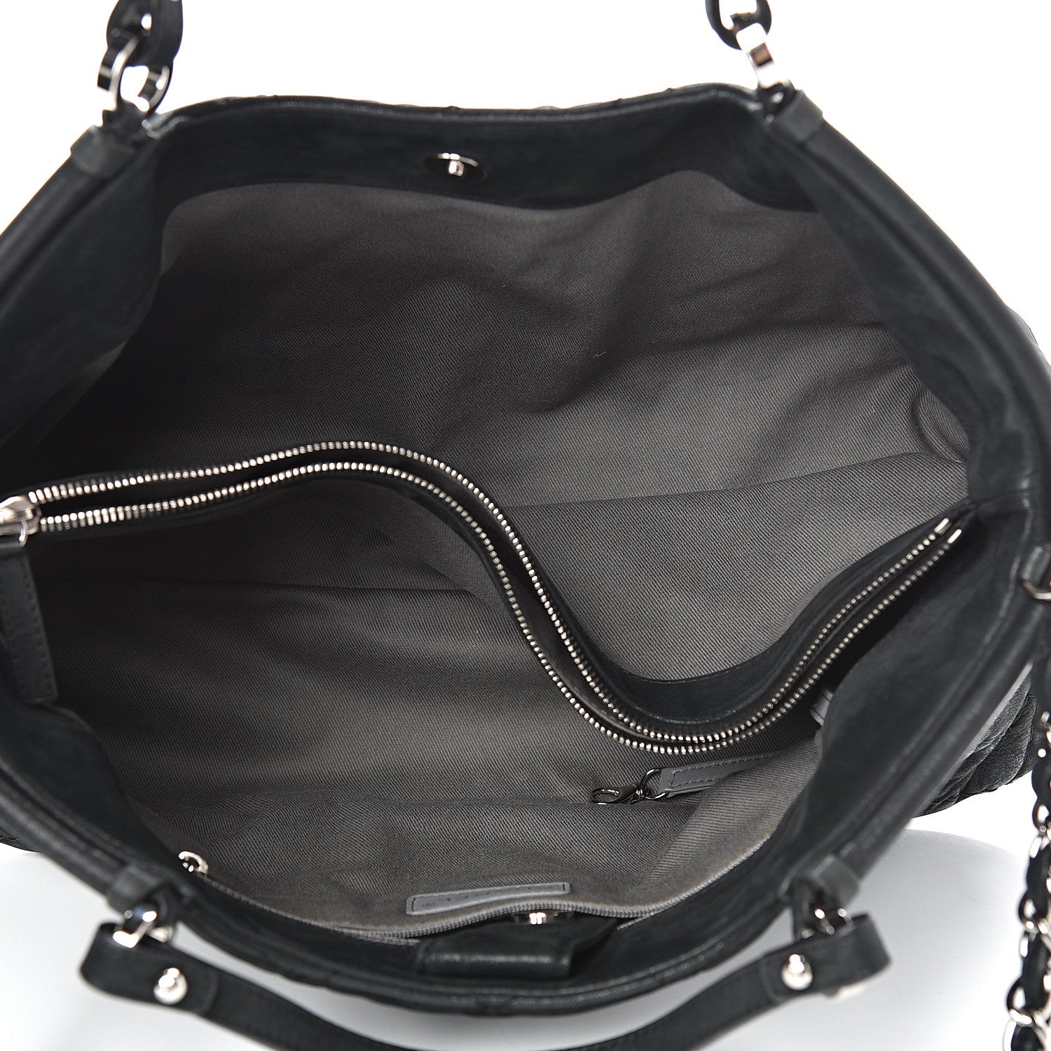 Chanel Iridescent Calfskin Quilted Sea Hit Tote Black 4 of 14
