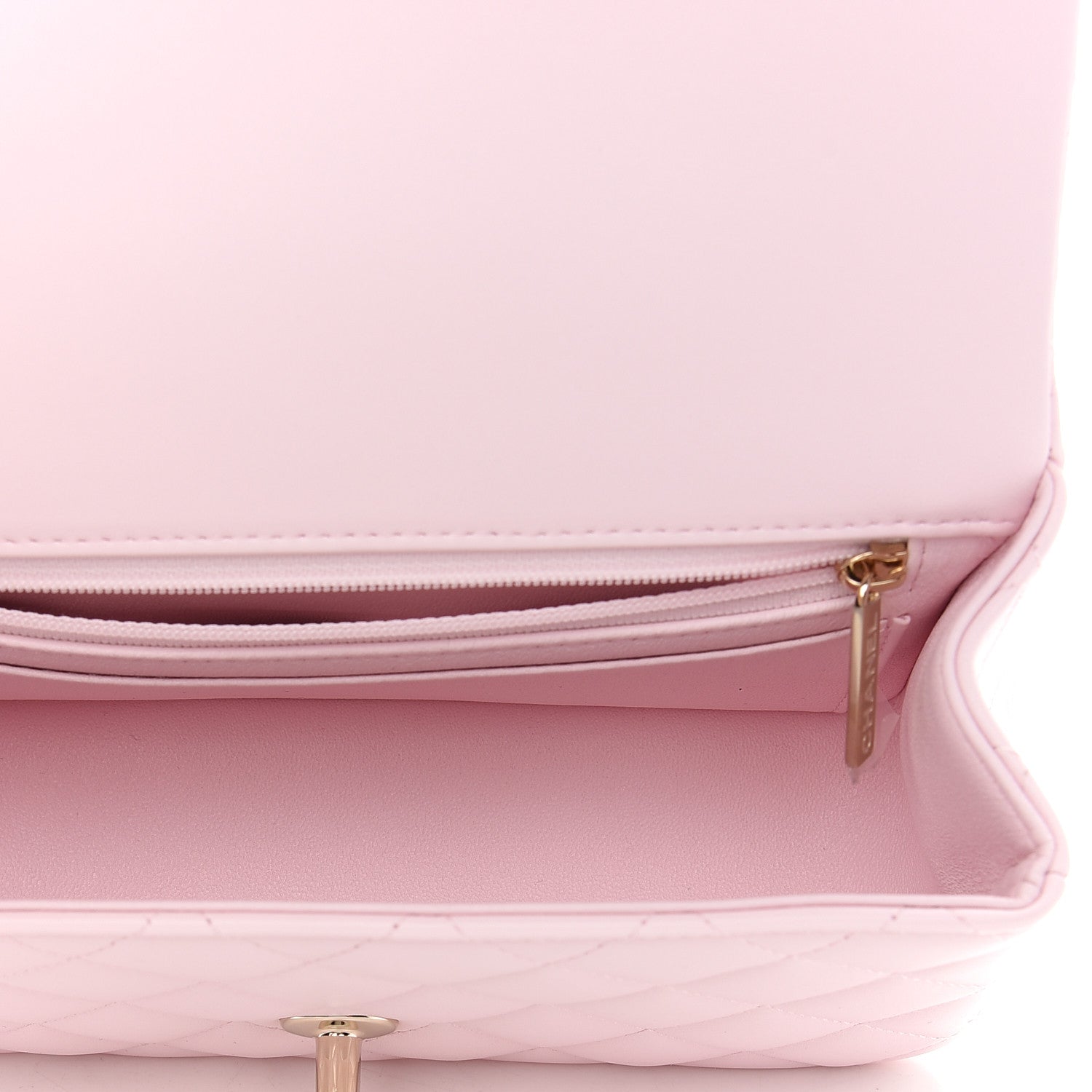 Chanel Lambskin Quilted Mini Top Handle Rectangular Flap Light Pink 5 of 9