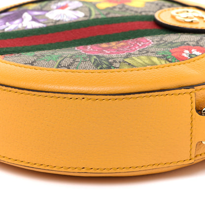 Gucci GG Supreme Monogram Flora Web Mini Ophidia Round Shoulder Bag Beige Multicolor Crop 10 of 10