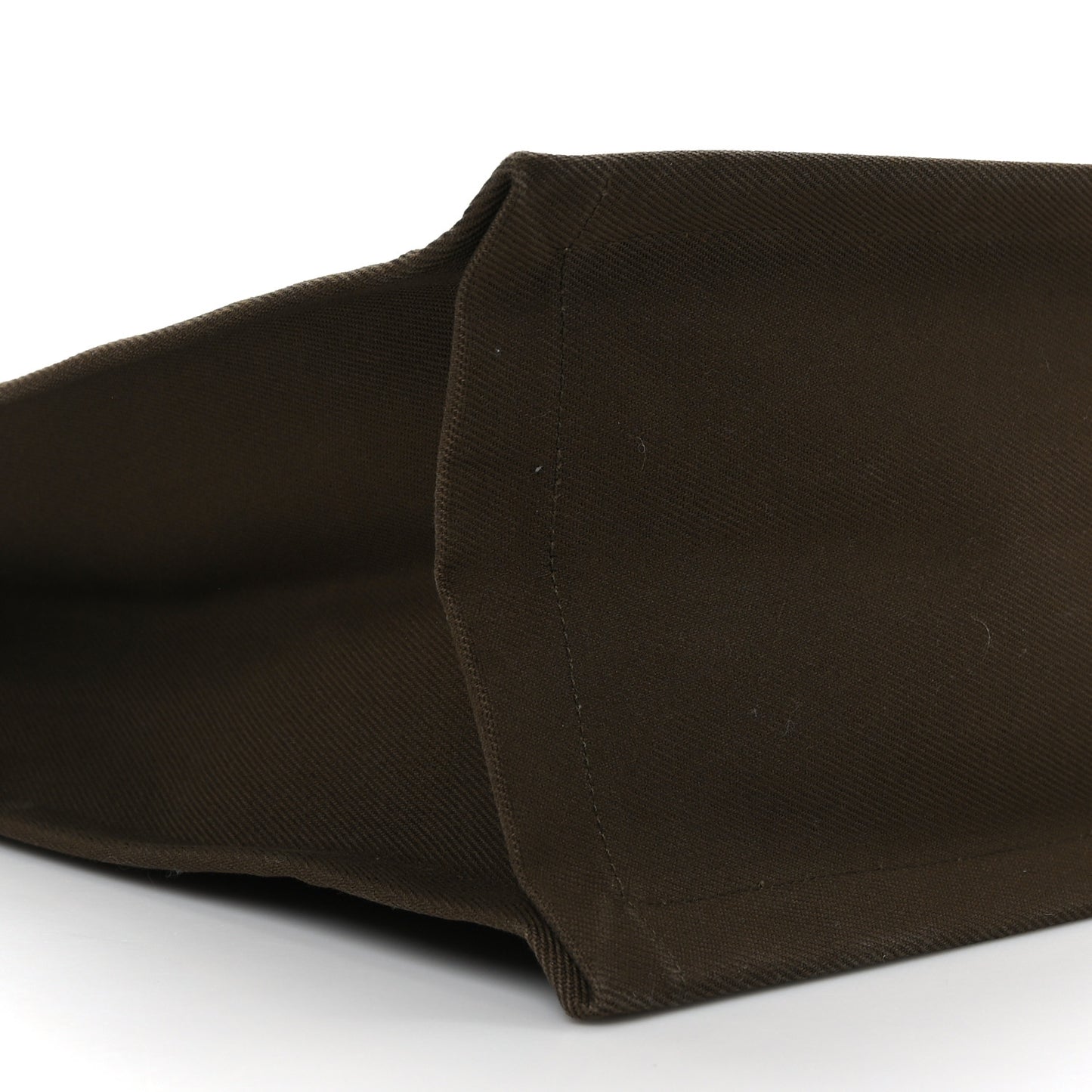 Linen Calfskin Rive Gauche North South Tote Khaki