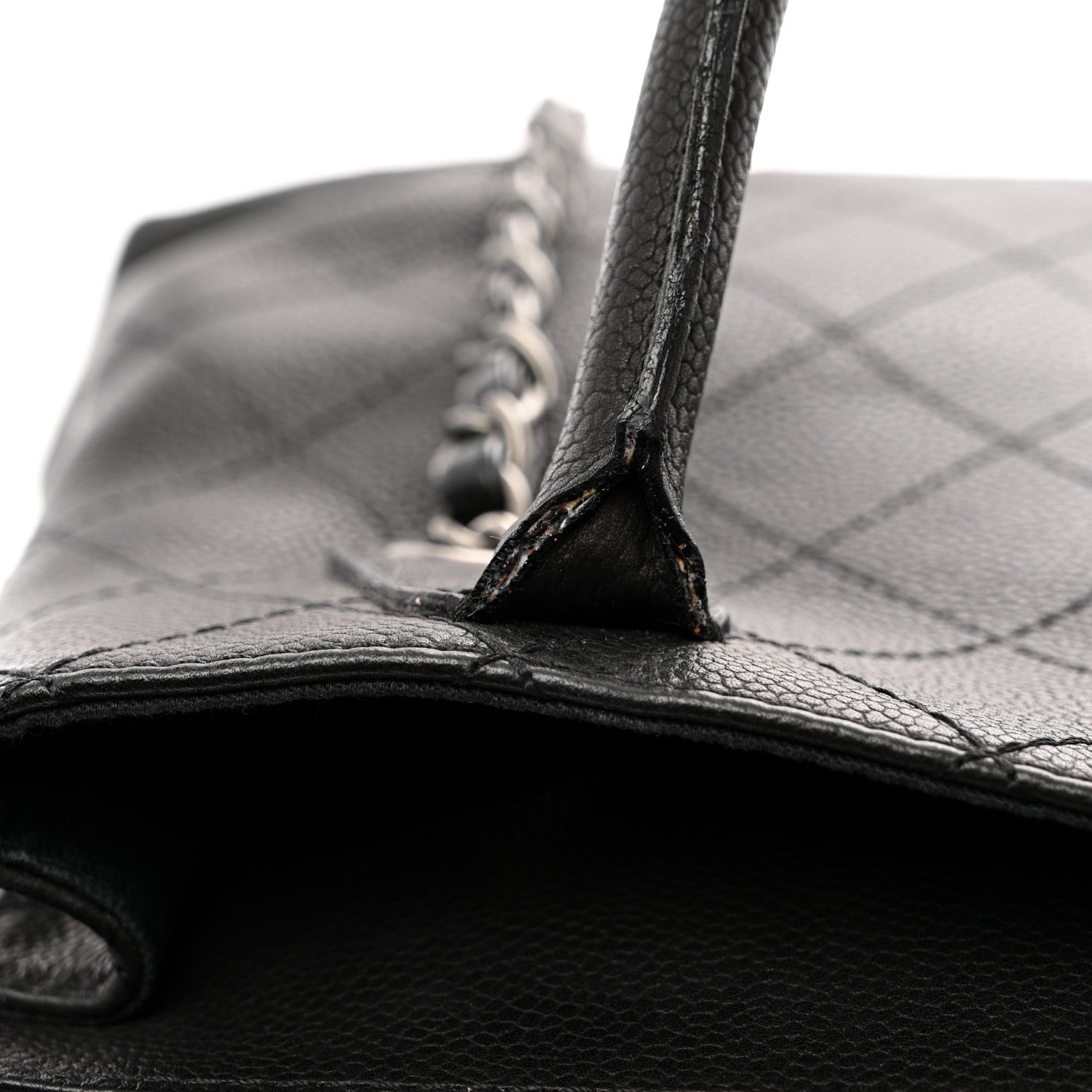 Chanel Grained Vegetal Calfskin Small Urban Shopping Tote Black 15 of 15