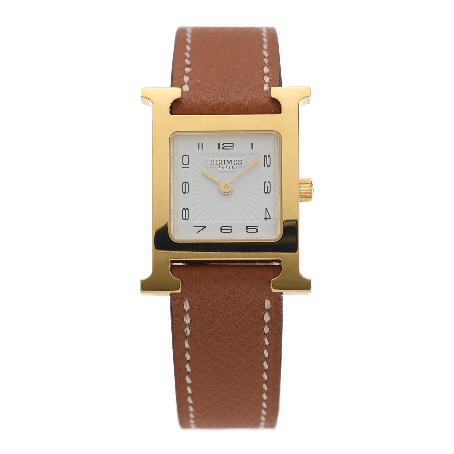 Stainless Steel Epsom 21mm Heure H Hour Quartz Watch Gold