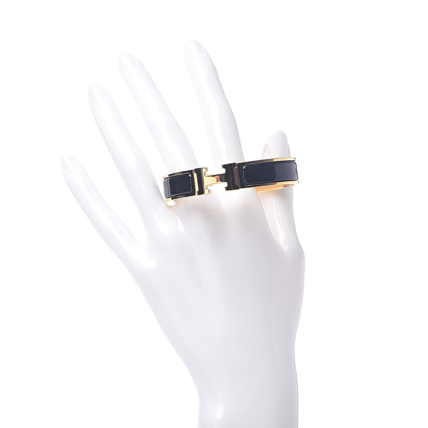 Hermes Enamel Narrow Clic Clac H Bracelet PM Black 2 of 6
