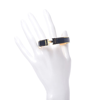 Hermes Enamel Narrow Clic Clac H Bracelet PM Black 2 of 6