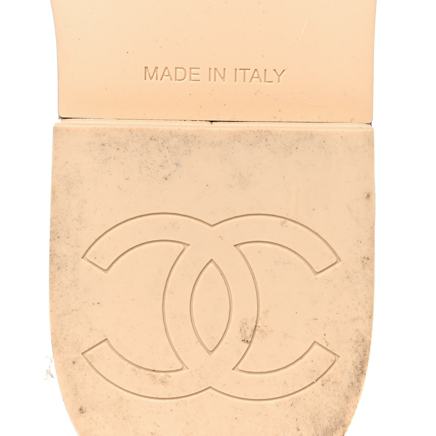 Chanel Lambskin Quilted CC Slip On Platform Sandals 36 Beige 6 of 9