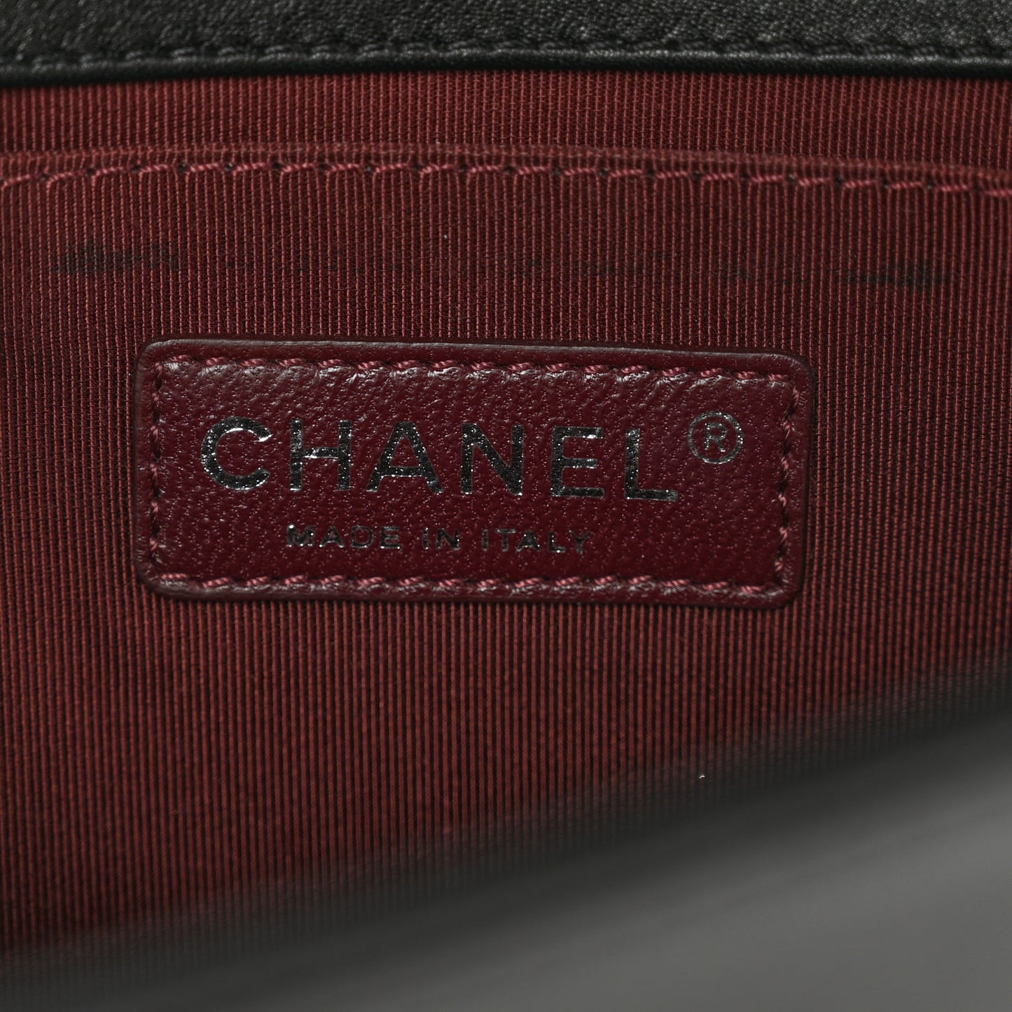 Calfskin Woven Medium Boy Flap Black White