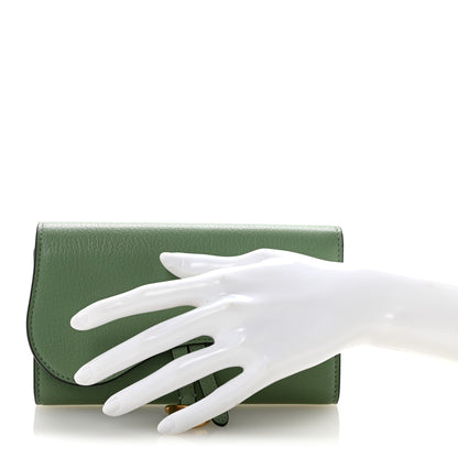 Christian Dior Goatskin Saddle Long Wallet Queen Mint 2 of 8