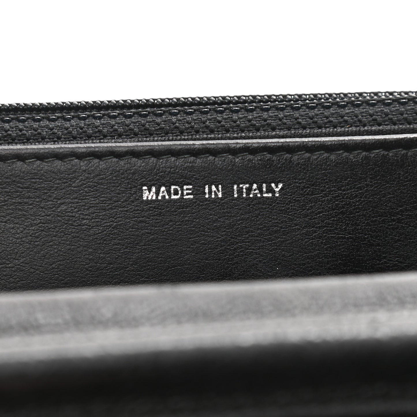 Crumpled Calfskin Quilted Wallet On Chain WOC So Black