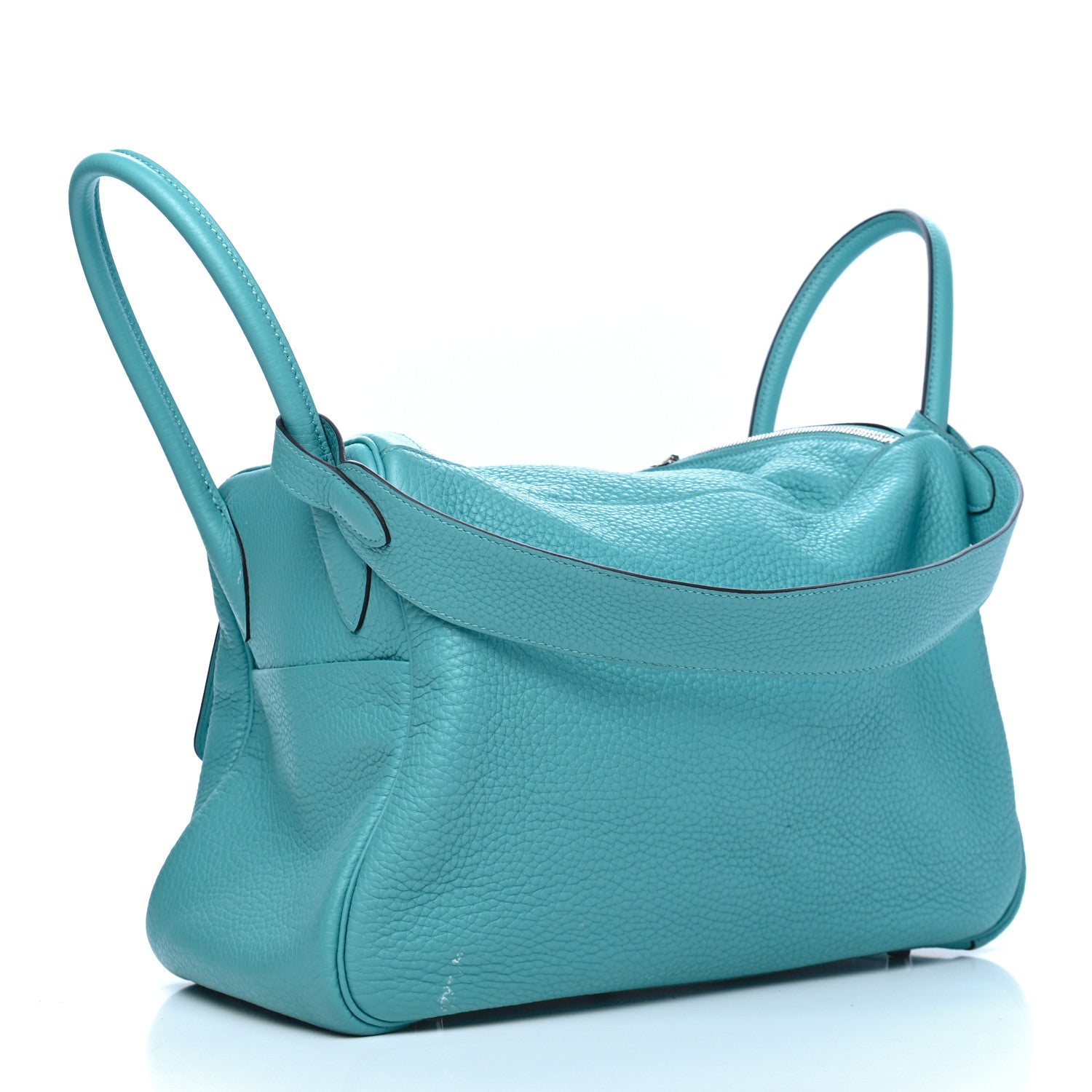 Hermes Taurillon Clemence Lindy 34 Bleu Atoll 4 of 8