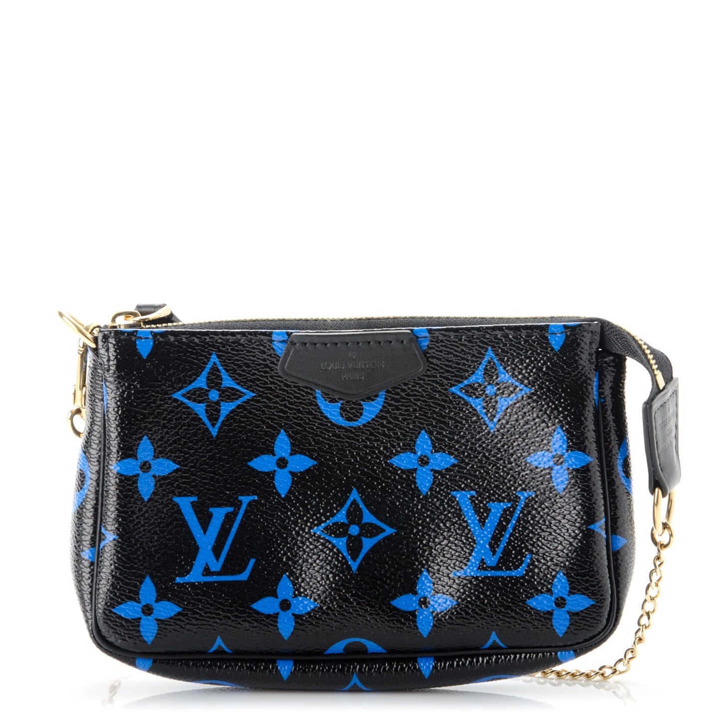 Colored Monogram Mini Pochette Accessories Blue Black