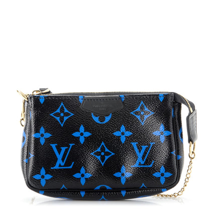 Louis Vuitton Colored Monogram Mini Pochette Accessories Blue Black 1 of 7